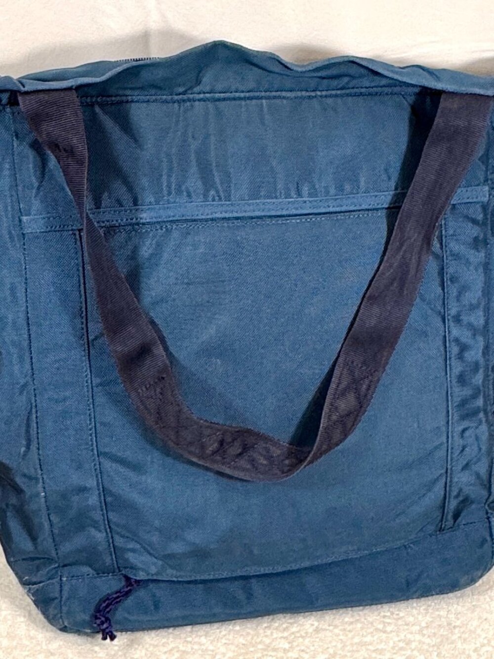 Patagonia Tote Bag Teal Blue Laptop Work Travel Zip Top Organizer 16" - Picture 2 of 11